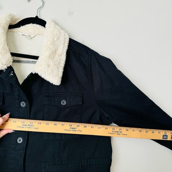 Hang Ten lined Utility black button up Jacket woman’s XXL - Picture 6 of 10